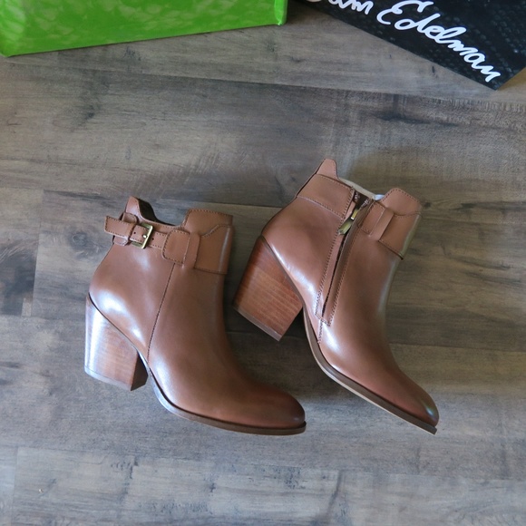 sam edelman cognac booties